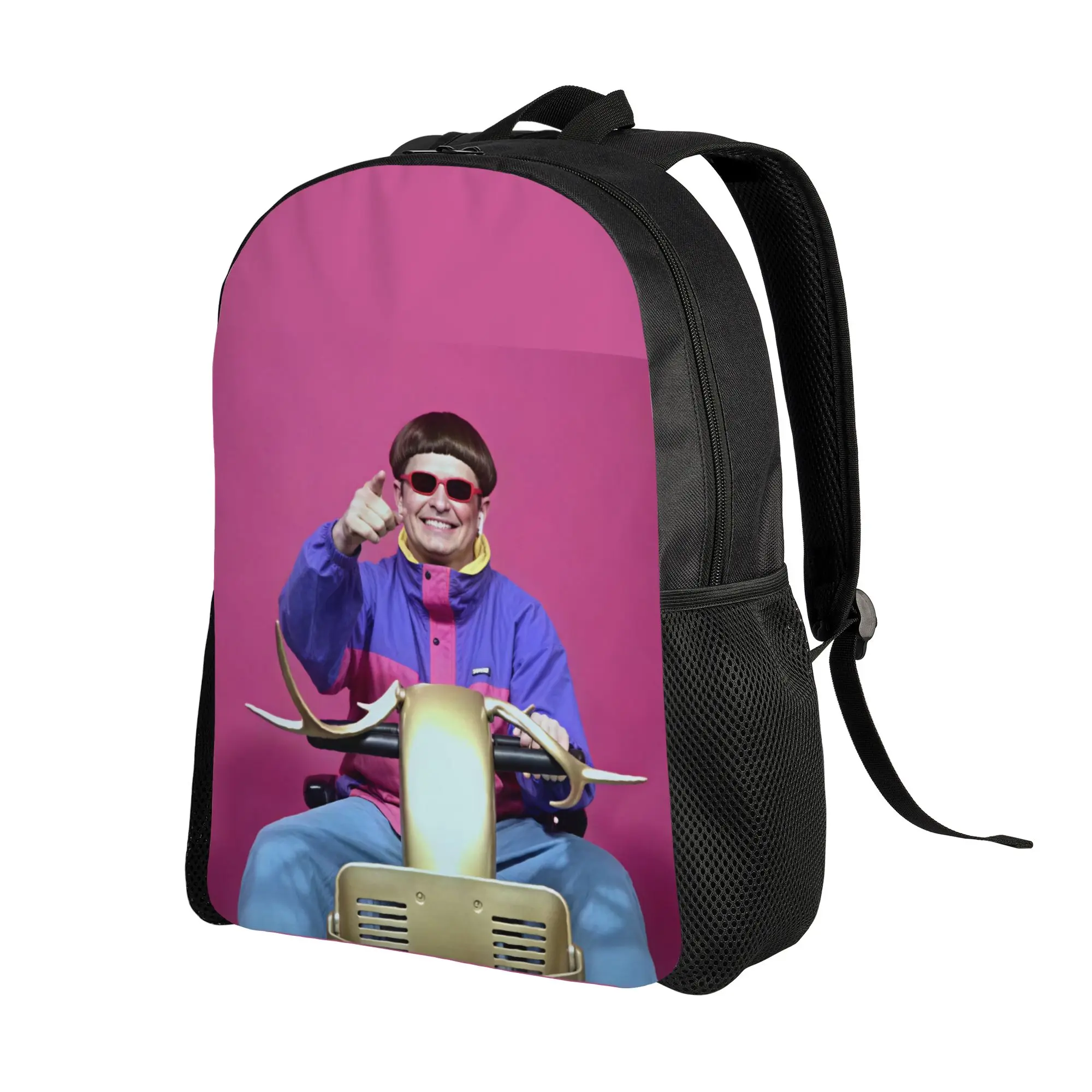 Oliver Tree Golden Scooter Pointing Backpack  Aesthetic Backpacks Youth Trekking Print High School Bags Colorful Rucksack