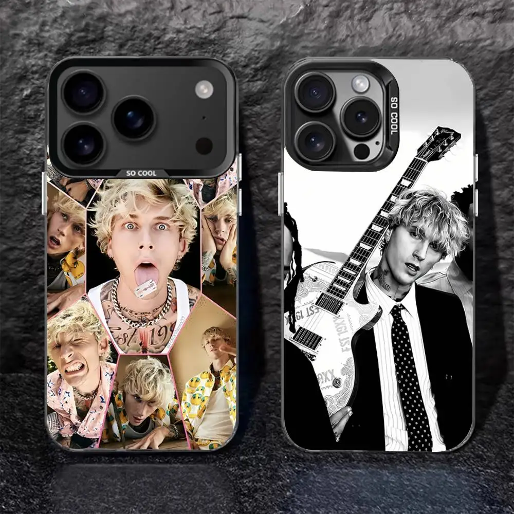 

M-MGK Kelly singer Black Matte Shockproof CoverPhone Case For iPhone 17,16,15,14,13,12,11,Pro,Max,Plus