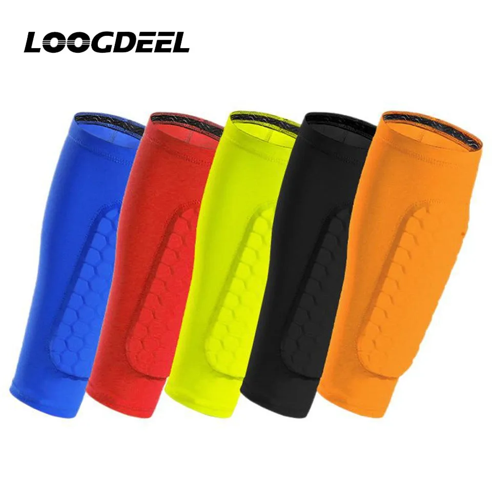 LOOGDEEL 1Pcs Honeycomb Legging Covers Sports Shin Guard Shield Sleeves Leg Support Guard Foot Pad Running Calf Protective Gear