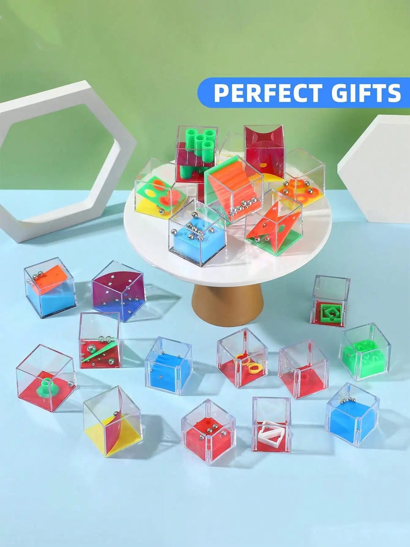 1/2/8/12pcs Random Color Plastic Material Mini Maze Ball Game For Birthday Party Favors And Stress Relief Toys