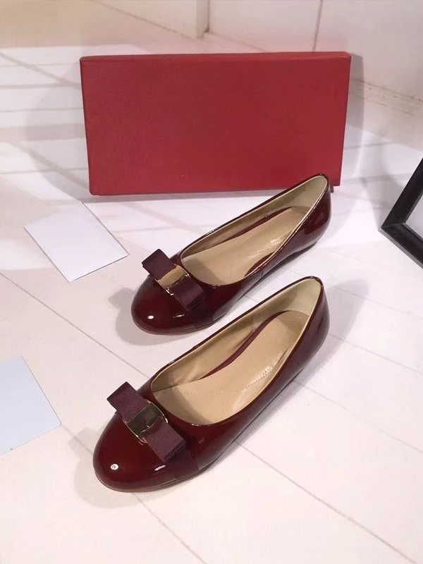 Love Andy Long Spring - Zapatos planos de piel de cordero para mujer, con lazo de mariposa, de charol, informs, con punta ...