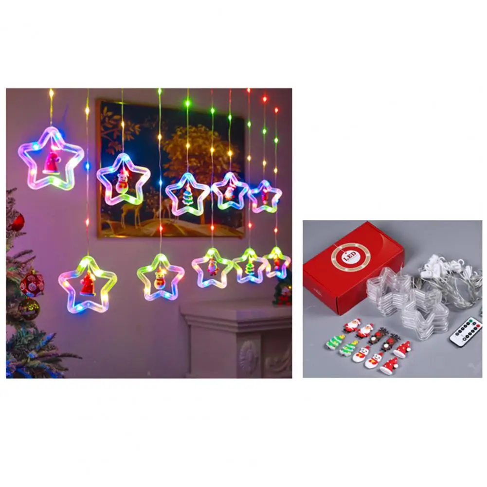 Christmas Tree Light Christmas Fairy Light Curtain Lamp Xmas Party Decoration Non-glaring Energy-saving Battery for Festive