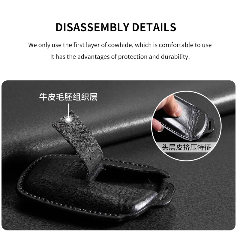 Leather Car Remote Key Case Cover Shell For BMW 1 3 5 7 Series X1 X3 X4 X5 X6 G20 G30 F15 F16 F34 F10 F20 F30 G01 G02 G05 G07