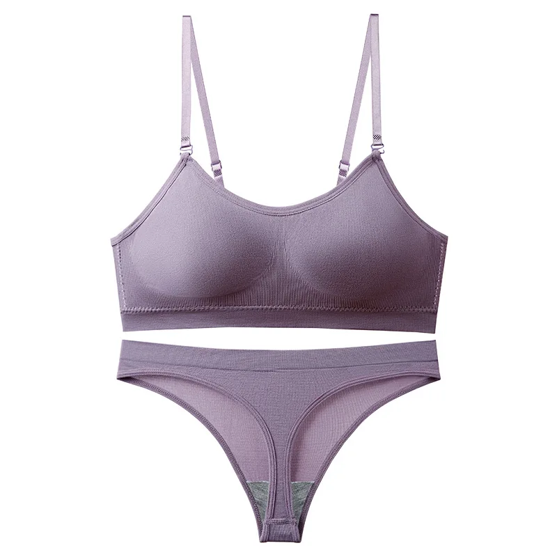Mom Bra Women Halter Brassiere Without Steel Ring Without Padding Female Underwear Small Breasts Gathered Thin Section Women Bra