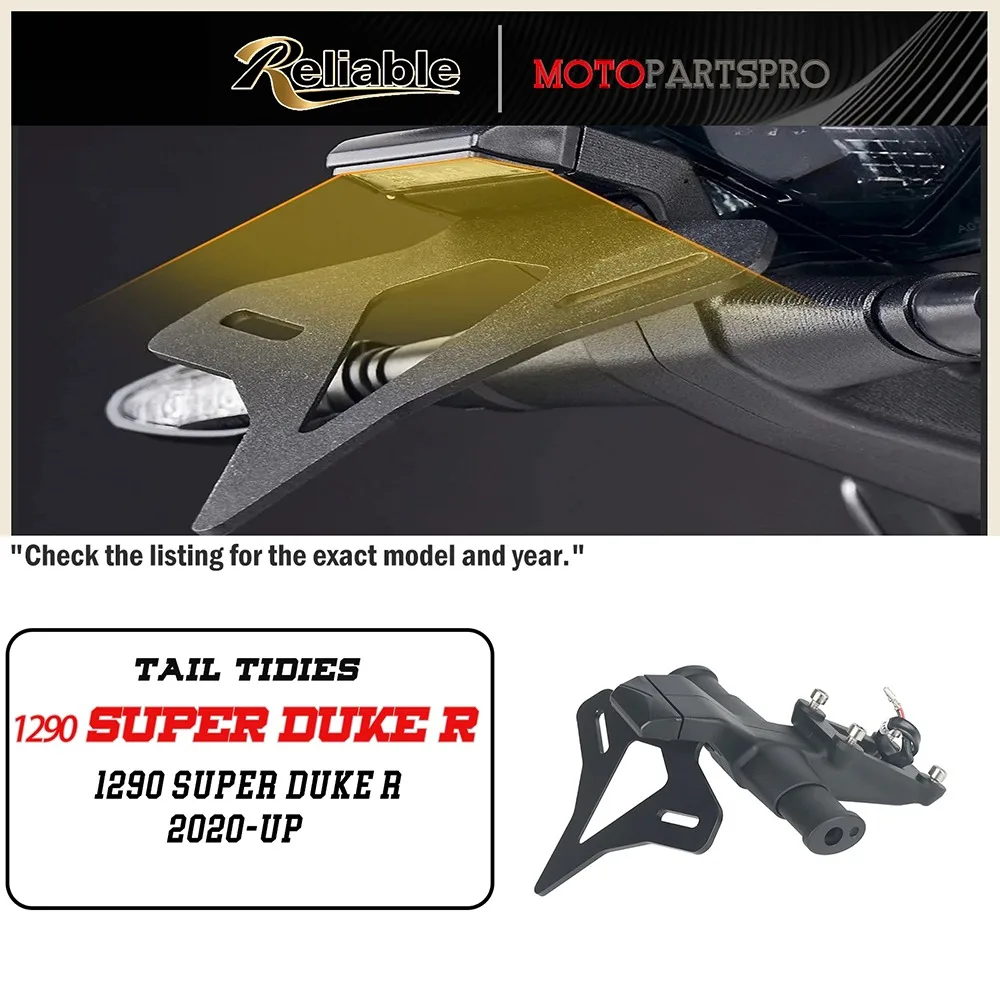 

Держатель номерного знака 2020-2024 Новый для 1290 Super Duke 290Duke R мотоцикла, задний короткий хвост, аккуратный комплект кронштейнов задней бабки
