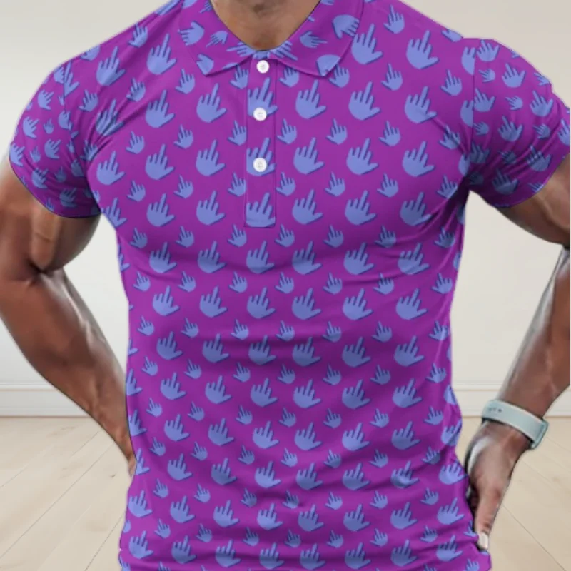 مثير أكثر من طباعة قميص بولو للرجال الهيب هوب الشارع شخصية قصيرة الأكمام زر قمصان الغولف الصيف عطلة كرنفال مضحك أعلى #1