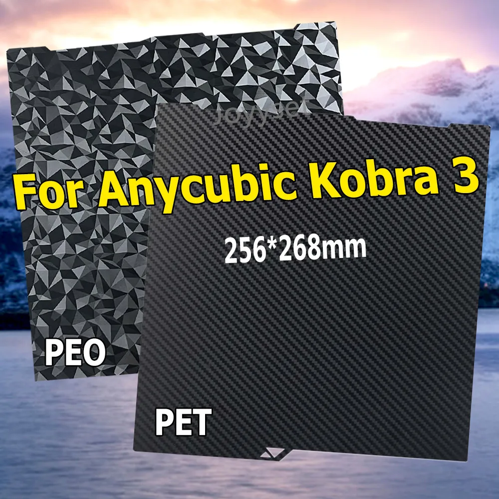 For Anycubic kobra 3 Combo Upgraded Heatbed Smooth PEO PET Build Plate Spring Steel Plate PEI Sheet for Anycubic Kobra3 3D Parts