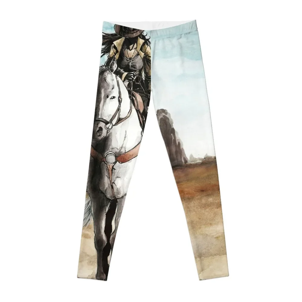 

Cowgirl Riding a Horse Leggings gym womans Sweatpants Women's sports high waist Womens Leggings
