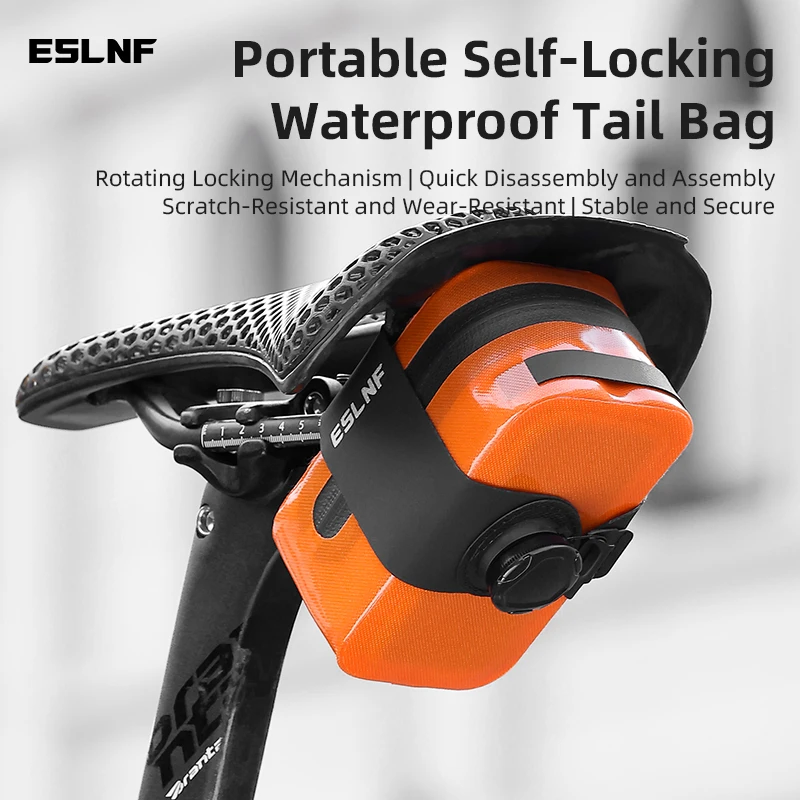 Waterproof Bicycle Bag Mini Bicycle Saddle Bag Portable Self-Locking Waterproof Bicycle Tail Bag Cycling Tool Bag