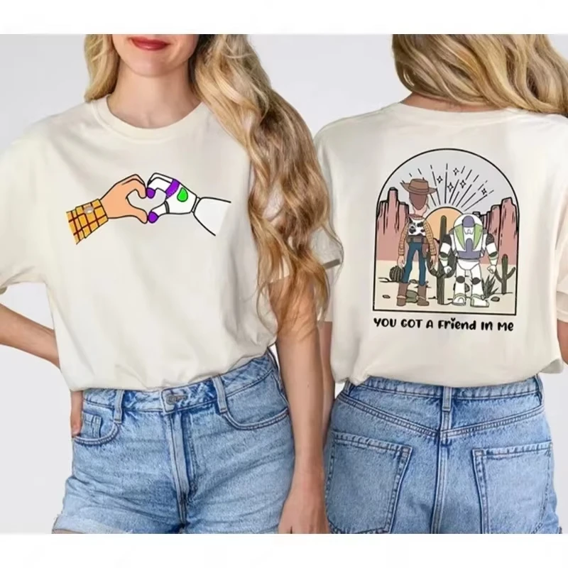 

Disney Toy Story Friends T-Shirt Girl Travel T-Shirt You Have A Friend Inside Me T-Shirt 2025 Summer Men Women Loose Clothing