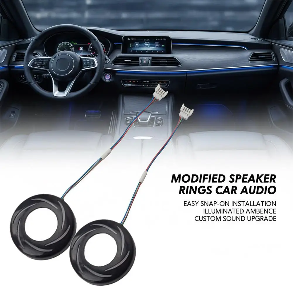 Car Atmosphere Light High Speaker Light Ring, Mid Speaker Light Ring,Smooth Glow, Ambient Lighting, Auto Interior Decoration