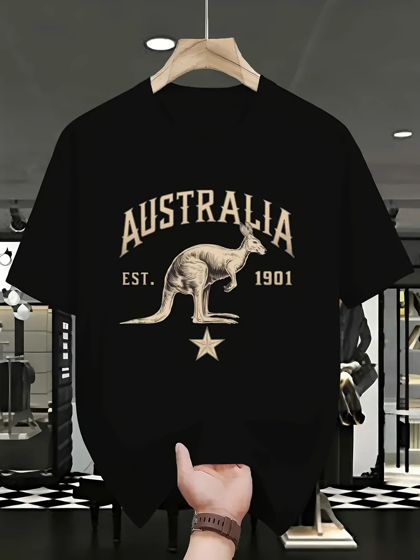 Men's Vintage Funny AUSTRALIA EST. 1901 Meme Graphic Print T Shirt Summer Oversize Tee Women Streetwear Casual O-Neck Tops