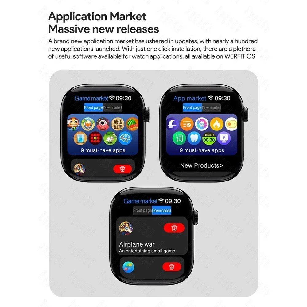 2025 جديد لساعة أبل 10 برو ساعة ذكية للرجال HD AMOLED 4GB ذاكرة في الوقت الحقيقي صور الموسيقى ثلاثية الأبعاد المحيطي BT دعوة ساعة ذكية للنساء #5