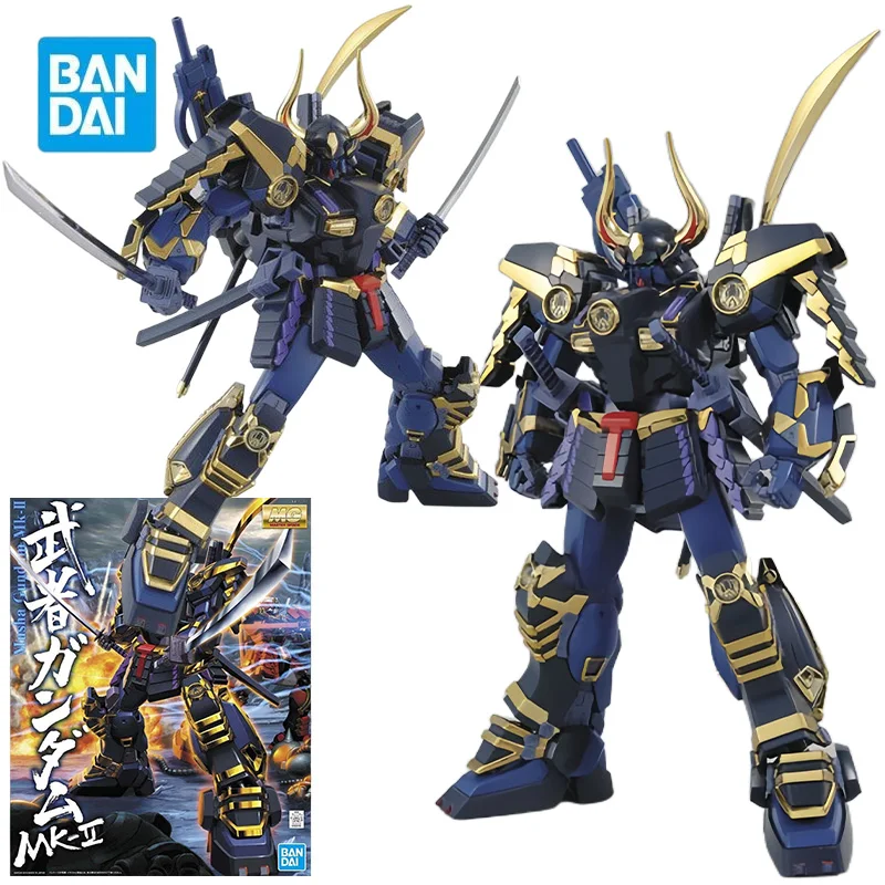 

BANDAI MG 1/100 Gundam Musou 2 Action Figures Musha Gundam Mk-II Game Model Kit Toys for Boys Original Box Collection
