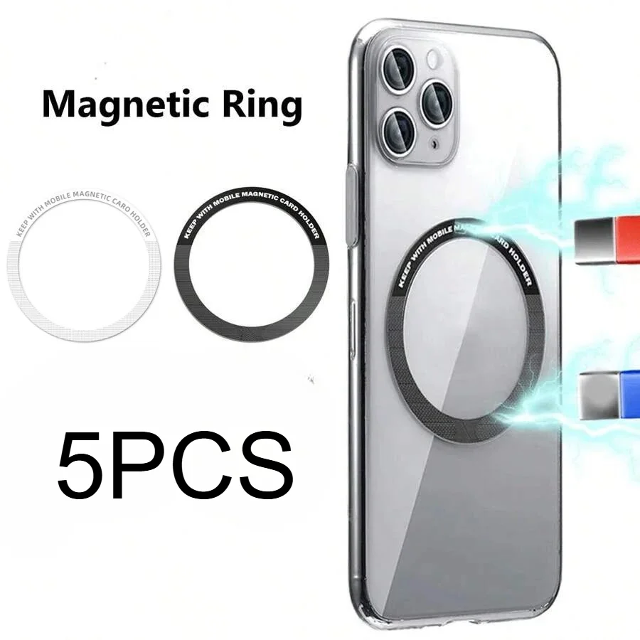 Metal Magnetic Ring Sticker For Magsafe iPhone 14 13 12 Samsung Xiaomi Universal Wireless Charging Strong Magnet Plate Patch