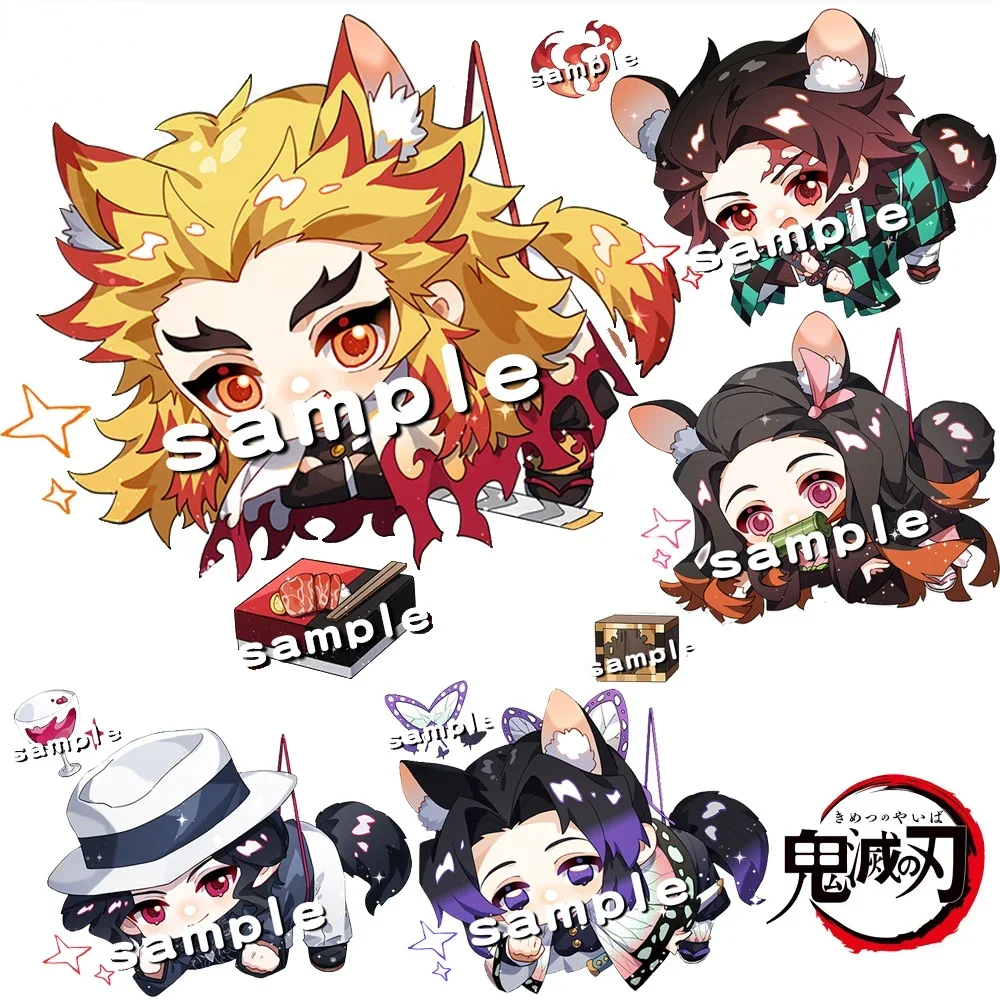 Anime Demon Slayer Keychain Tanjirou Kamado Nezuko Tomioka Giyuu Kimetsu No Yaiba Acrylic Key Ring Cartoon Keychains Gifts Fans