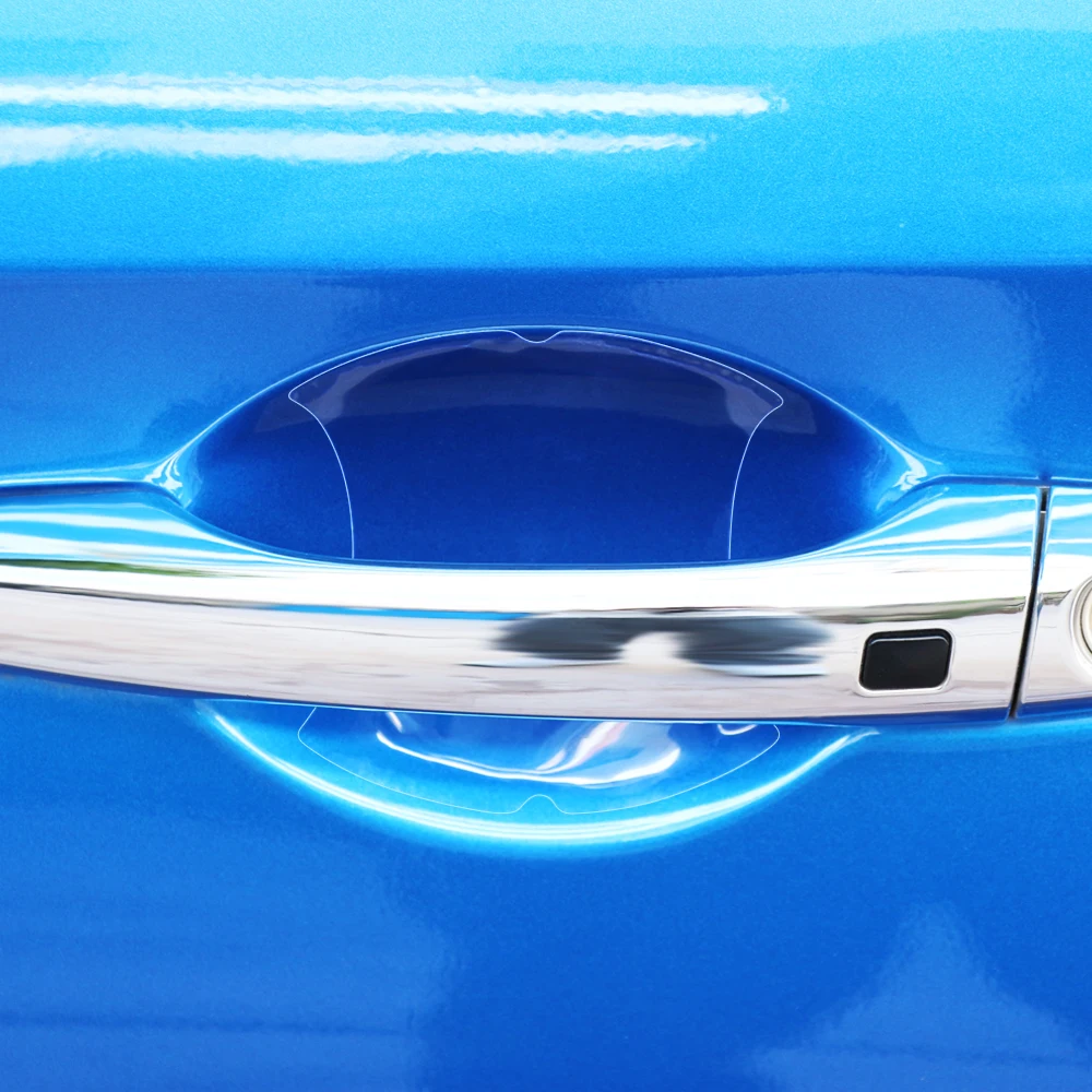 5pcs Car Door Handle Scratches  Protective film sticker for ford focus kuga fusion fiesta mondeo ranger mk2 mk3 mk4 mk7 Mustang