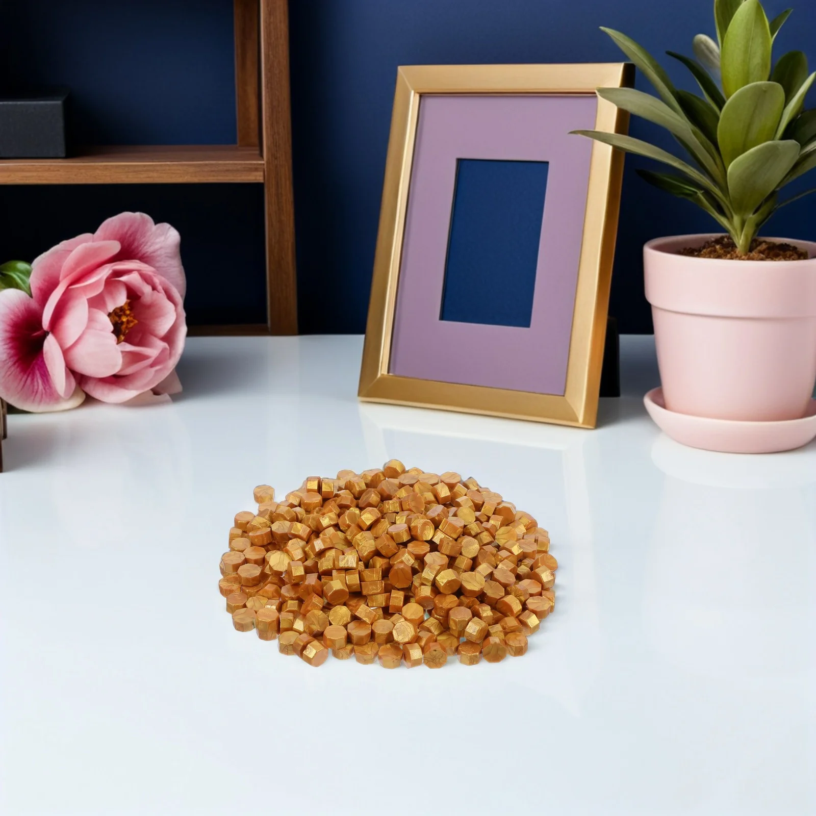 6 عبوات من طوابع شمع العسل المصنوعة يدويًا أدوات ختم الخرز لصنع البطاقات ومغلفات البطاقات ومجموعة الطباعة الذهبية #2