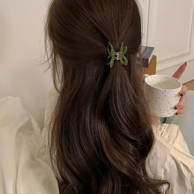 Half Tie Hair Clip Female Back of Head Clip Butterfly Grab Clip New Shark Clips Shattered Hair Clips Advanced  Hair Accessori