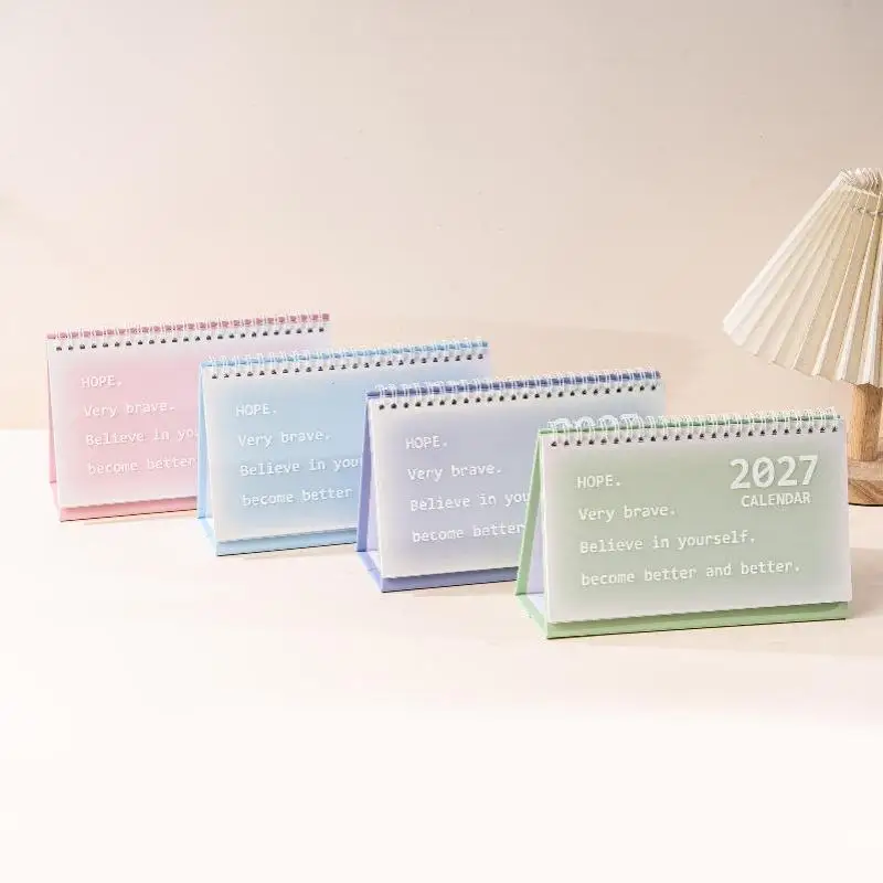 {NN72} 2027 Ins Style Calendar Simple Fresh & Creative Desktop Decoration Plan Check In Ornament Office School Supplies