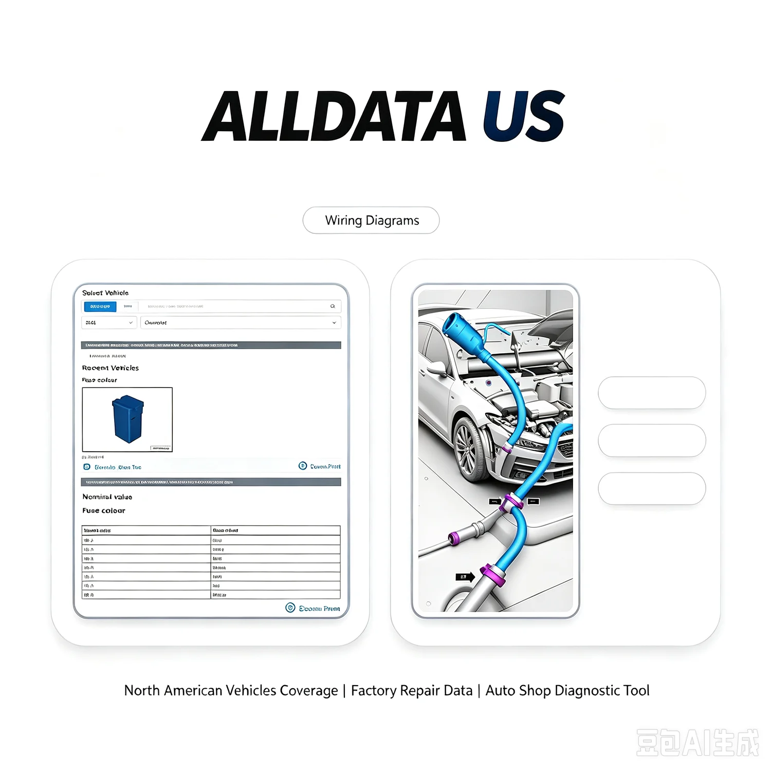 2027 Online Account for AllData US EU Car Data Software Wiring Diagrams Repair All Data Hay-nes PRO Compatible with Mobile/PC