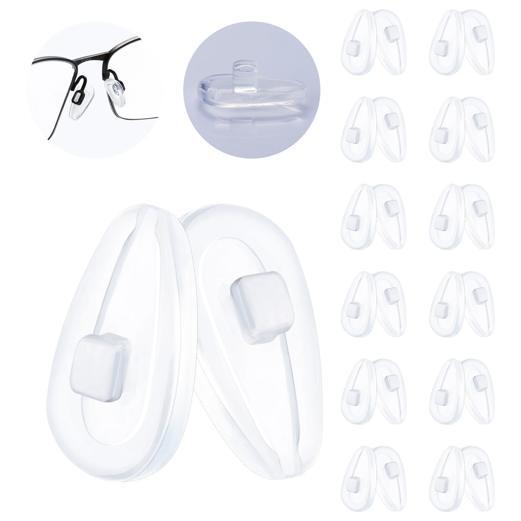 

Glintbay 100% Precise-Fit Silicone Rubber Replacement Nosepads for OAKLEY Lizard OX5113 Sunglasses