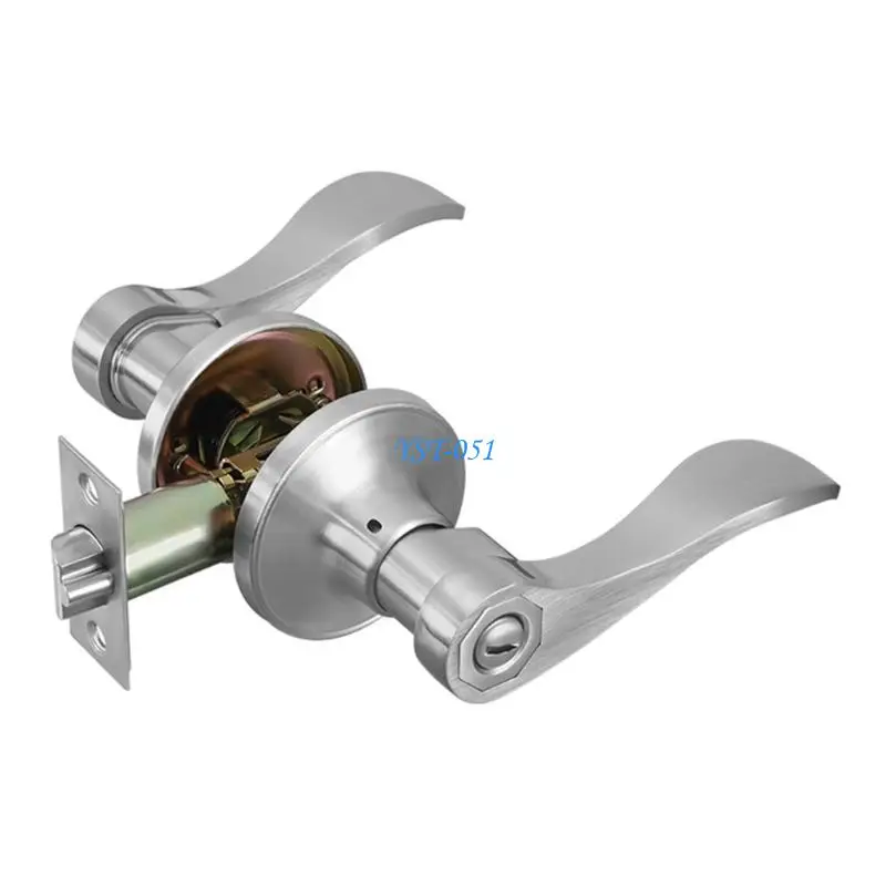 E15A Modern Metal Lever Lock Set with Interchangeable Handles Smooth Surfaces Reversible Door Lever Lock Upgrades for Homes