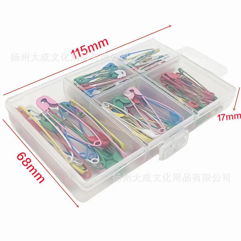 130pcs/box Color Safety Pins Multi Size Brooch Clothing Decoration Tag Accessories Fixed Pin Combination Set DIY Crafts Sewing