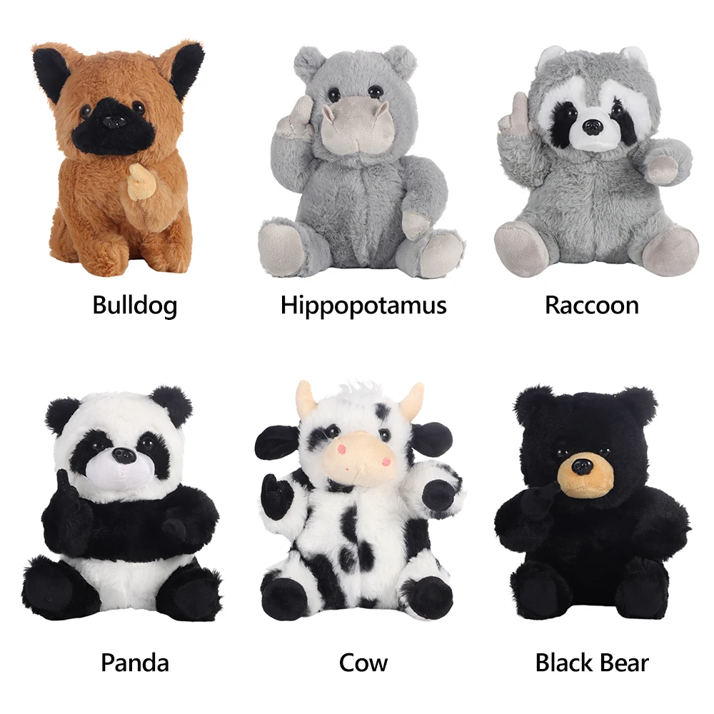 

Мягкая игрушка для эмоциональной поддержки, панда, корова/енот, милая игрушка-компаньон, исцеление, реалистичная, которая обнимает вас назад, панда, эмоциональное исцеление