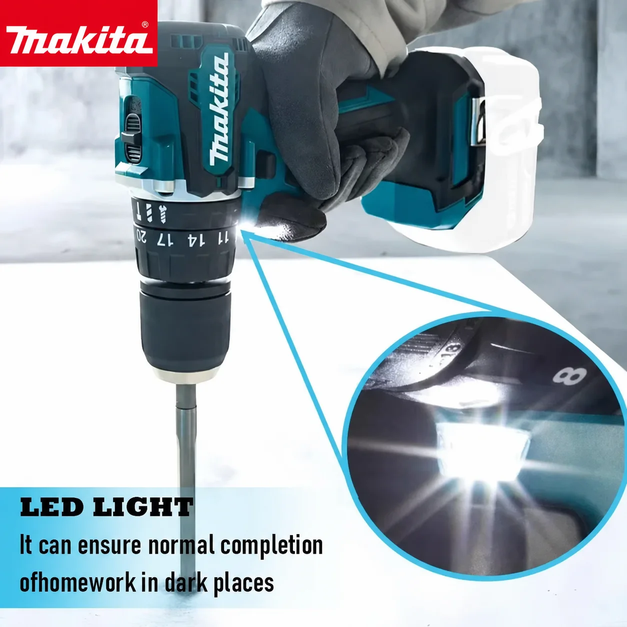 Makita Original DDF487 18V LXT Brushless Drill Driver, Multifunctional Rechargeable Screwdriver for Wood Metal Drilling Tasks