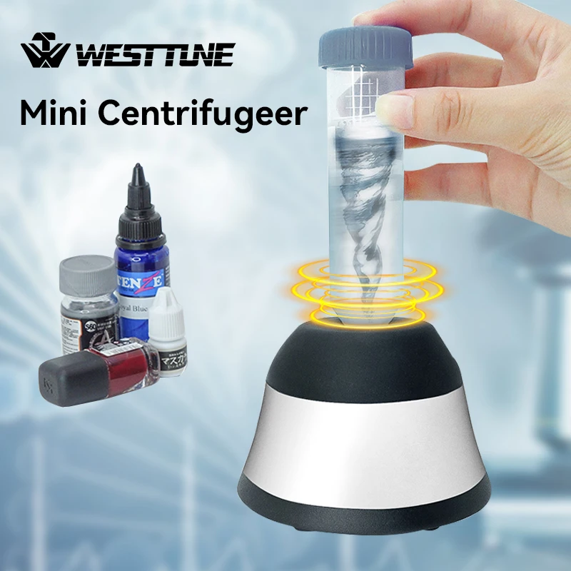 WESTTUNE Lab Mini Vortex Mixer 4000 RPM High Speed Paint Shaker Powerful Swirl Shake Mixer for Test Tube Tattoo Ink Nail Polish