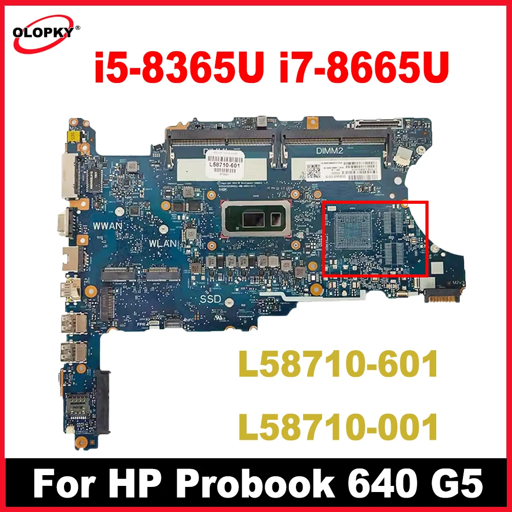 6050A3028601 Motherboard für HP Probook 640 G5 Laptop Motherboard i5-8365U i7-8665U CPU L58710-601 L58710-001