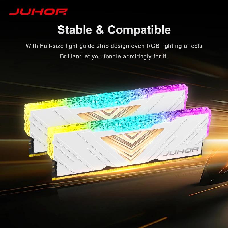 JUHOR RGB DDR4 8GBX2 3600MHz  Desktop Gaming Memory Ram