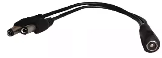 20pc 1-to-2 DC power cable for surveillance camera, DC line with 1-to-2 connector, one-to-two power connector, pure copper