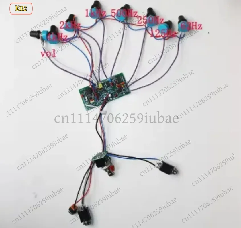 LJ_GE‑7B Modular Tone Shaping PCB Board, 7‑Band Equalizer Clone Module For Low Frequency String Instrument Effect Circuit