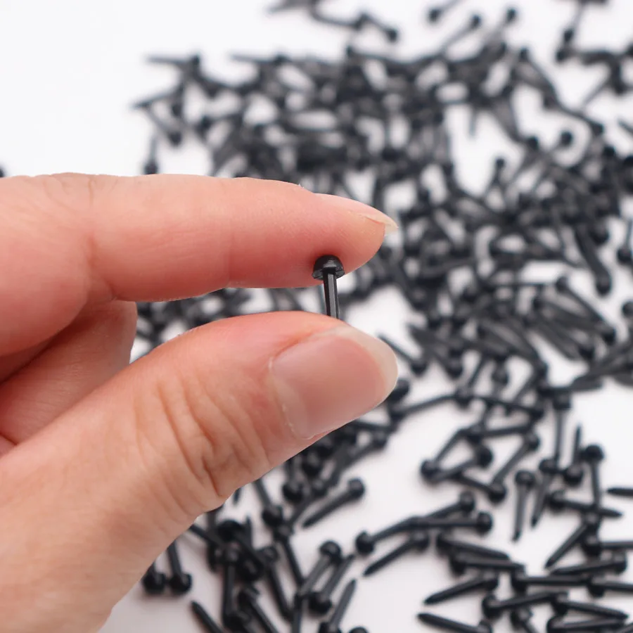 200pcs 3-8mm Black Plastic Safety Eyes Nose Round Triangle For Toys Crafts TeddyBear Soft Toy Eye Doll Decoration Accessories