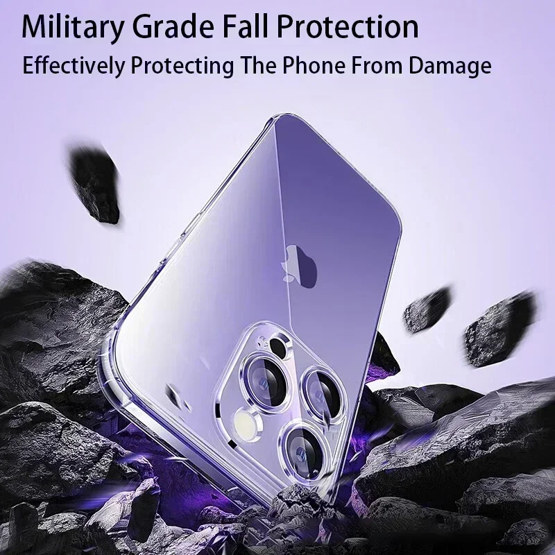 Роскошный прозрачный чехол для телефона iPhone 15 14 13 12 11 Pro Max, мягкий силиконовый чехол для iPhone XS Max XR X 7 8 6 Plus, прозрачная задняя крышка