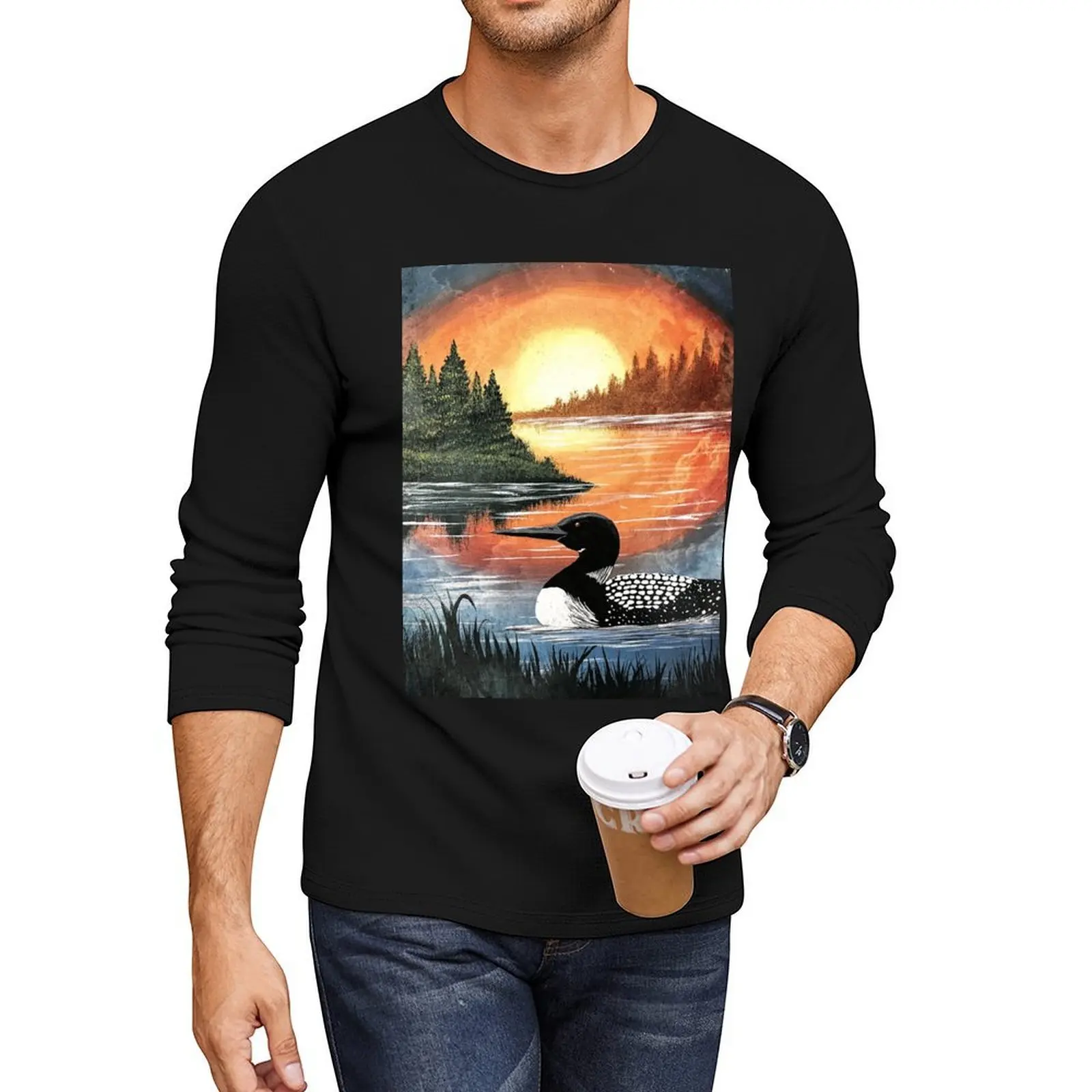 

Sunset Loon Long T-Shirt black t shirt custom t shirts quick-drying t-shirt quick drying shirt t shirt men