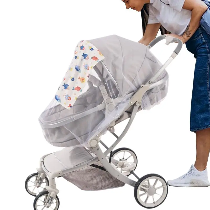 

Bassinet Net Cover Breathable Crib Net Stroller Net Full Cover Portable Netting For Strollers Car Seat Bassinet Cradle Portable