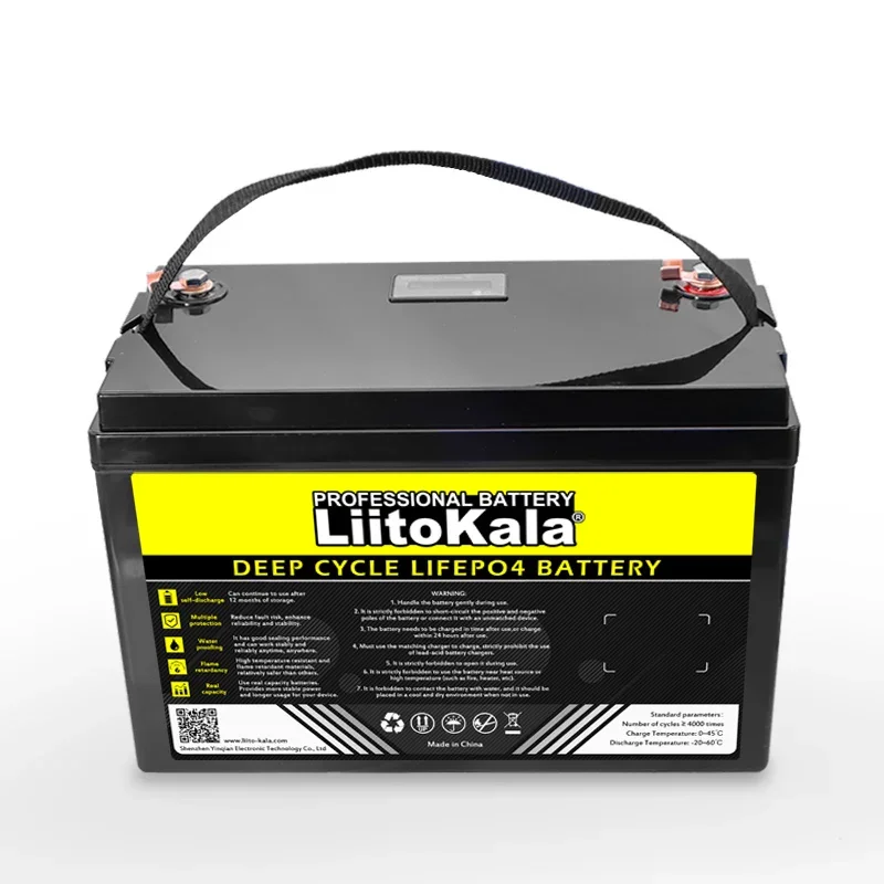 Imagem -03 - Bateria Inversor de Fosfato de Ferro de Lítio Isqueiro do Carro Baterias de Acampamento rv Carregador Lcd 12v 80ah 12.8v 4s Liitokala-lifepo4