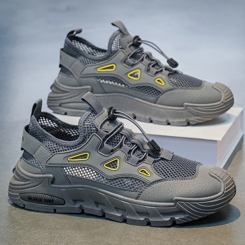 Men's shoes 2026 new summer breathable mesh hollow sports and leisure shoes, outdoor running shoes