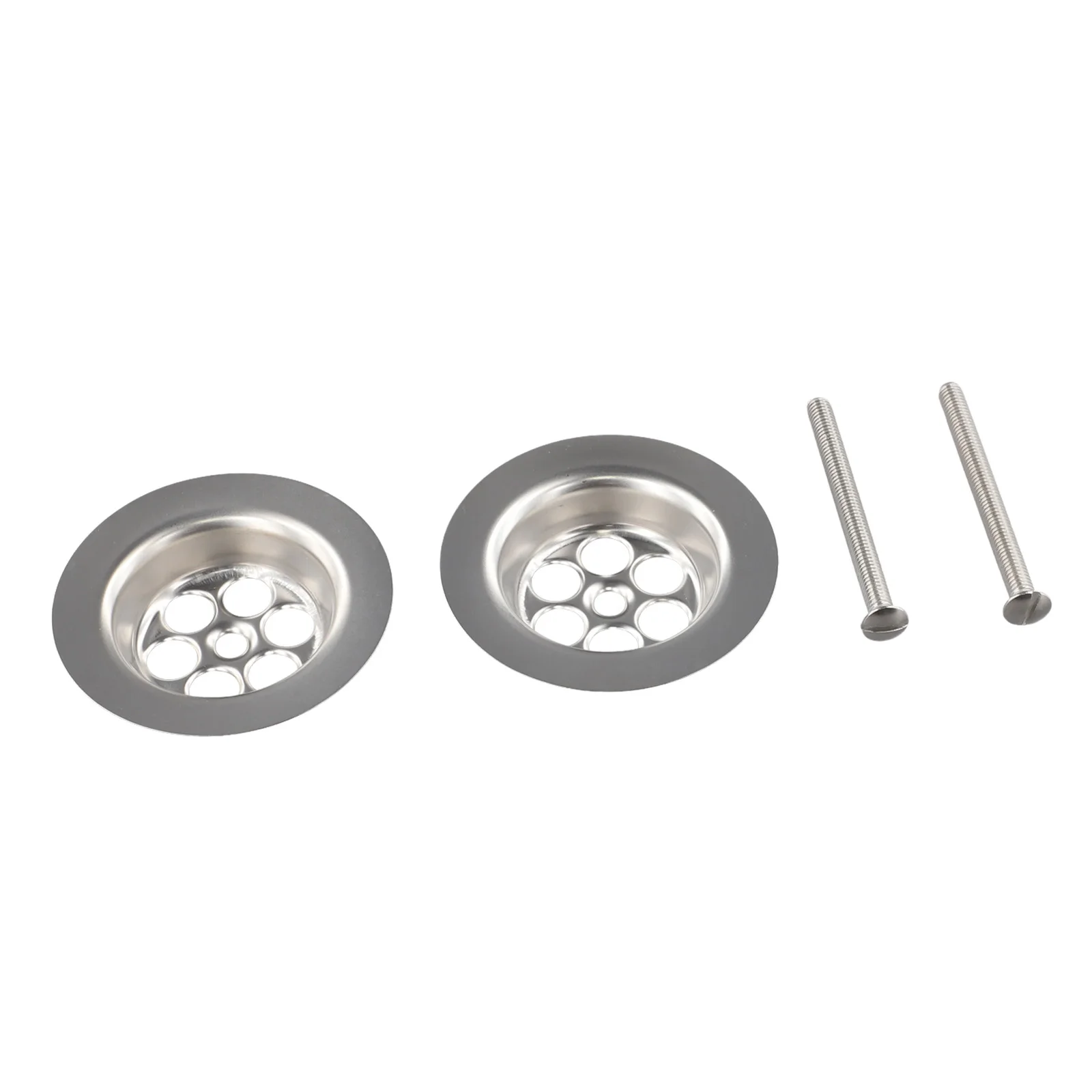 Colador de fregadero de cocina, tapón de baño de repuesto con tornillo, tapón de filtro de acero inoxidable, accesorios de baño, 2 juegos