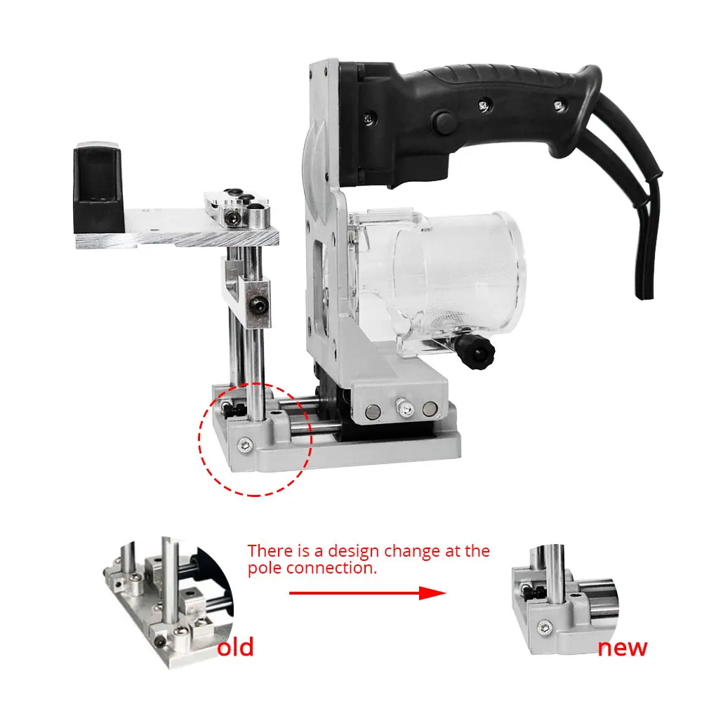 Imagem -05 - Carpintaria Entalho Locator Roteador Compacto Máquina de Aparar em Invisível Fixador Perfurador Suporte para Armário do Armário Painel