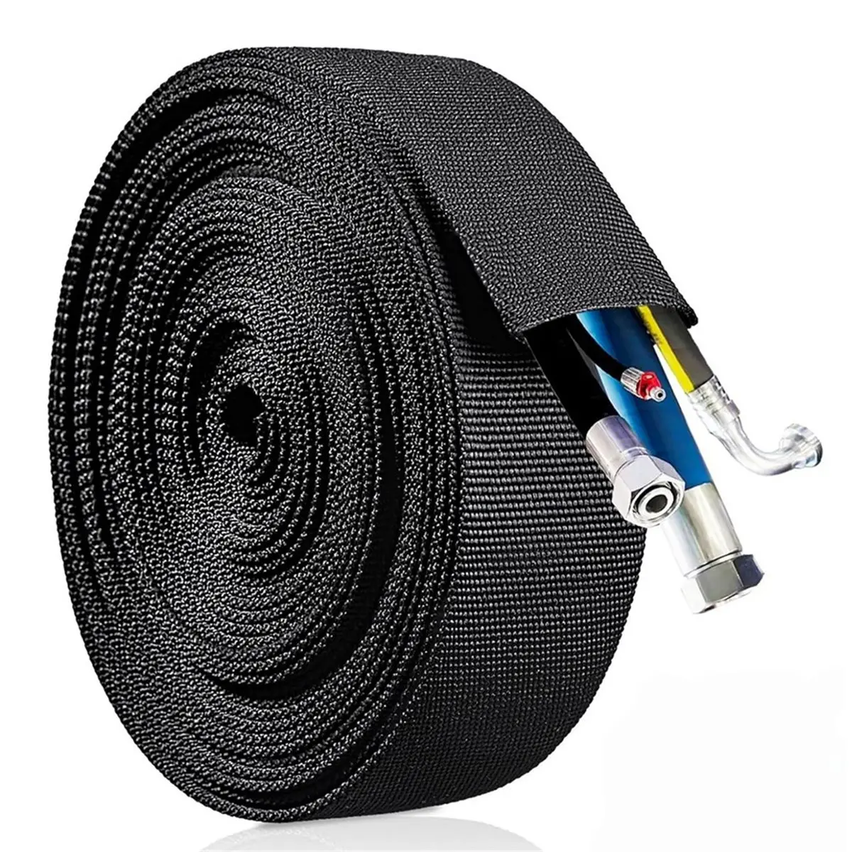 AA25 Nylon Hydraulic Hose Protector Sleeve Hose Sheath Wrap Cable Sleeve, Cable Cover for Welding Tig Torch Hydraulic Hose