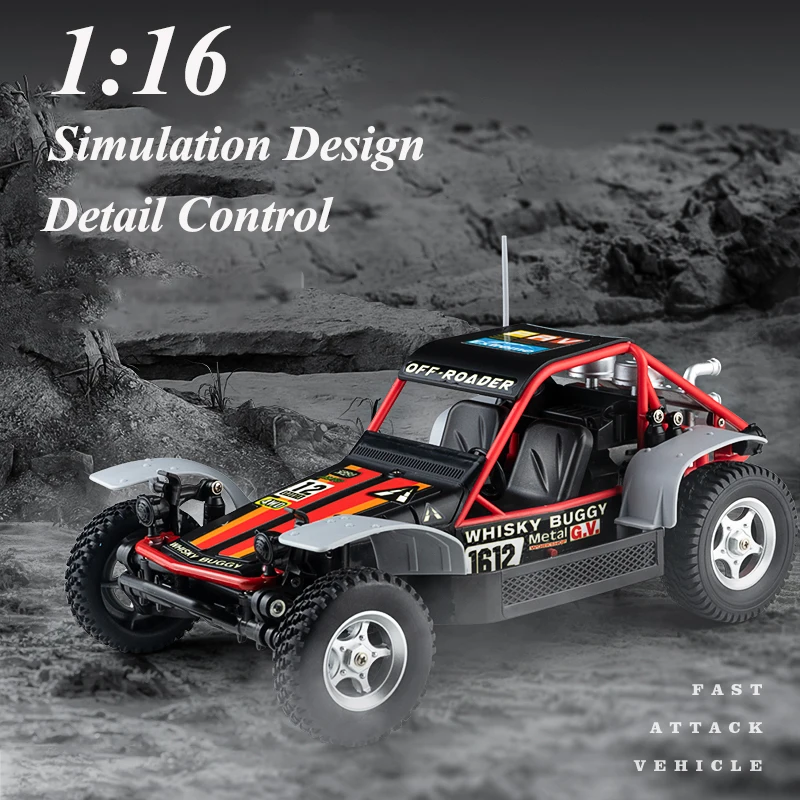 

Top 1612 1/16 FAV-Fast Attack Vehicle 2.4G RC Cars 18KM/H 4WD Electric High-speed Off-road Remote Control Toy Children's Gift