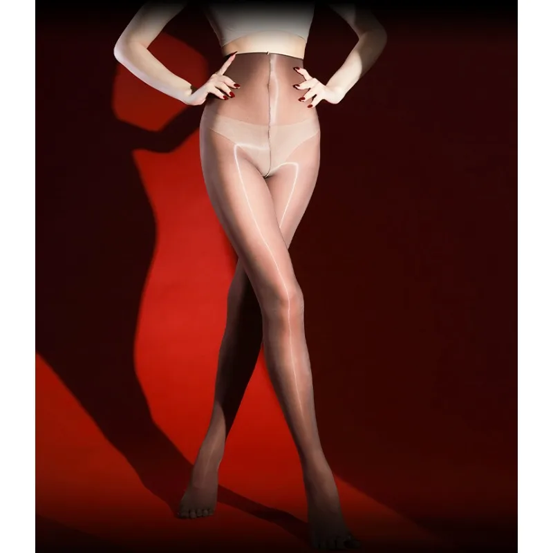 New Design Toe Separate Oil Shiny Pantyhose Sexy Black Brown Toe Tights Silk Smooth Ultra thin Cicada Wing Sexy Women Stockings