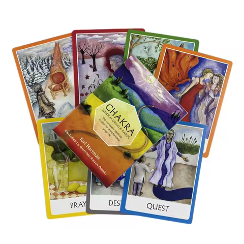 Chakra Wisdom Oracle Cards Fortune Telling Divination Deck English Vision Edition Tarot Board Playing Game For Party