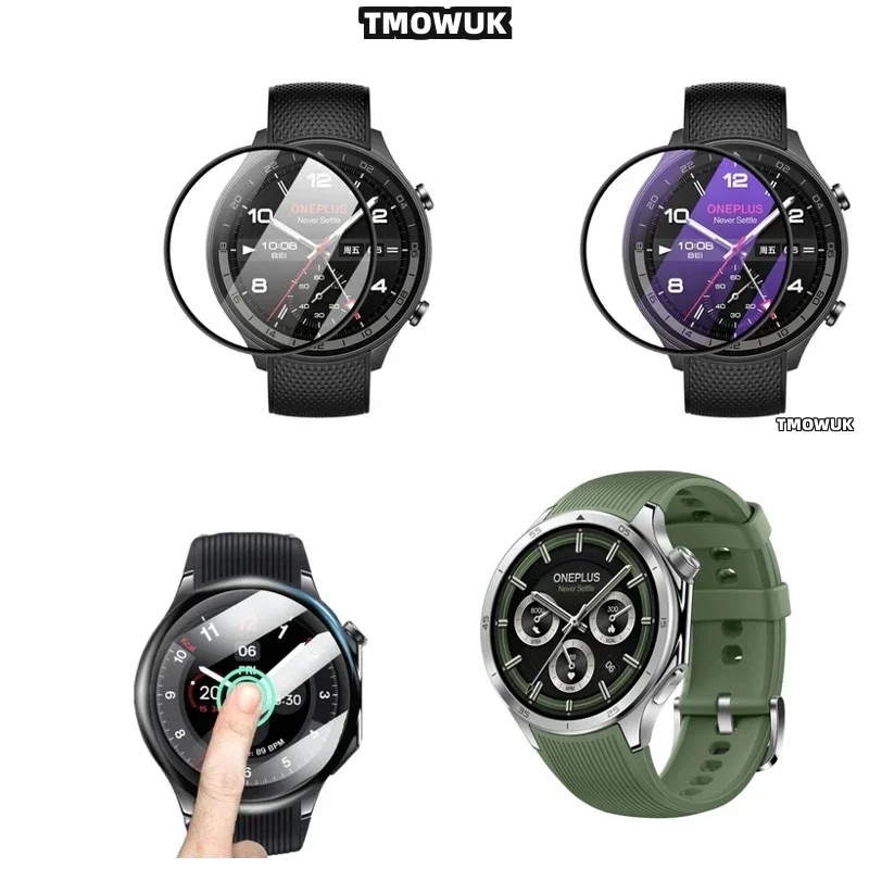 For OnePlus Watch 3 Watch3 TPU Ultra-Clear Screen Guard, Scratch-Proof Curved Skin, HD Flexible Film, 2025 9H Soft Armor TMOWUK