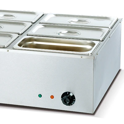 Hot Sale Commercial Catering Equipment Counter Top Food Warmer Stainless Steel Electric Bain Marie Food Heater