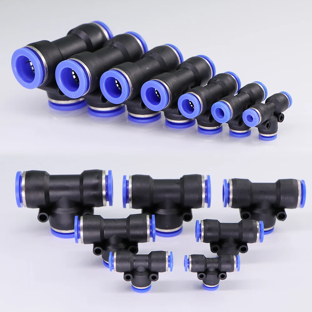 Adattatore per tubo flessibile a t da 4-16mm Slip lock connettore a sgancio rapido raccordo per tubo pneumatico a pressione dell\'acqua per